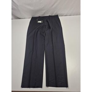 Zanieri Dress Pants Mens 42x36 Black Wool Flat Front Super 100s Italy NWT